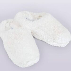 Cozy White Fuzzy Slippers